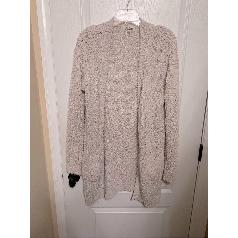 New Listicle cream popcorn cardigan size L